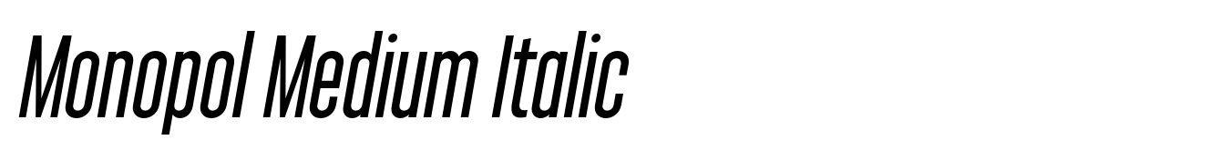 Monopol Medium Italic